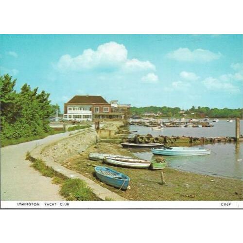 Lymington, Hampshire - Yacht Club - Judges postcard c.1970s