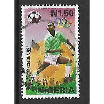 NIGERIA 1992 OLYMPIC GAMES BARCELONA N1.50 FOOTBALL SG 624 FINE USED