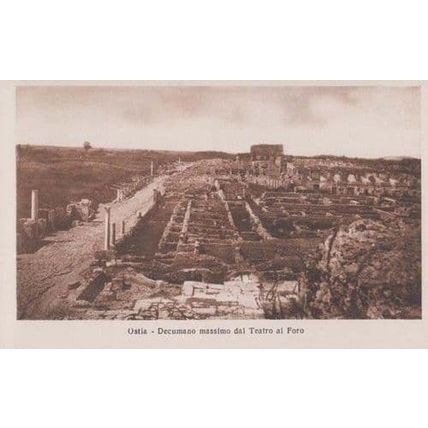 Ostia Italy Teatro Decumano Dal Porta Romana Italian Rare Antique Postcard