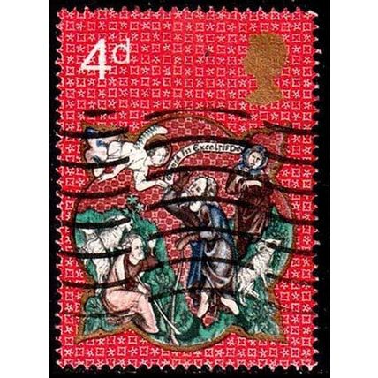 Great Britain 1970 Christmas 4d Used Stamp.