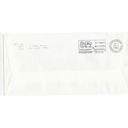 Luxembourg 1984 Elections European Commission FDC special cancel typed VGC