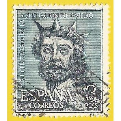 ESPAÑA. SPAIN. 1961. EDIFIL # 1398. FUNDACION DE OVIEDO. REY ALFONSO III