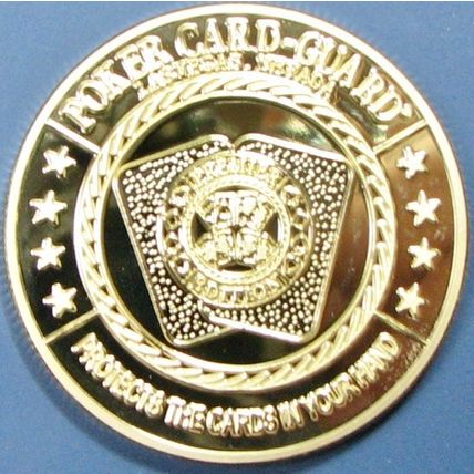 Dead Man's Hand. Challenge Coin, Casino Card Guard. 1.50". 87b.