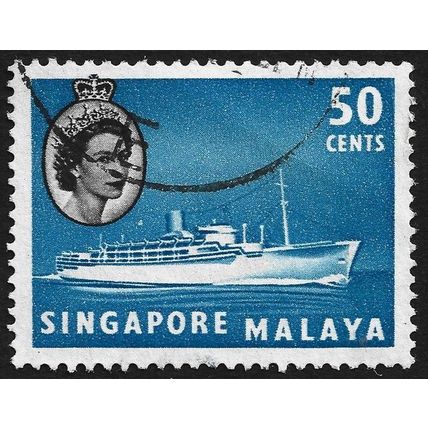 SINGAPORE 1955 50c Sc#39 USED @C278