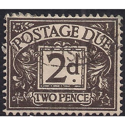 GB 1959 QE2 2d Agate Postage Due used Wmk 179 SG D59 ( C1140 )