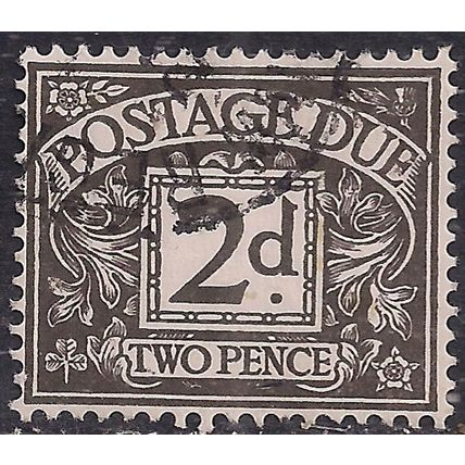GB 1959 QE2 2d Agate Postage Due used Wmk 179 SG D59 ( 394 )