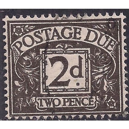 GB 1959 QE2 2d Agate Postage Due used Wmk 179 SG D59 ( 200 )