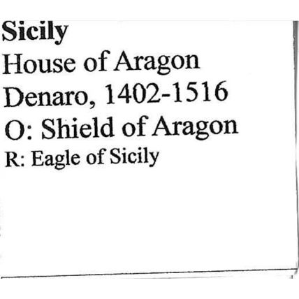 1402-1516 Sicily, Italy House of Aragon XF
