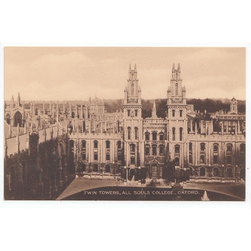 Twin Towers All Souls College Oxford Boots Pelham Series Postcard 414