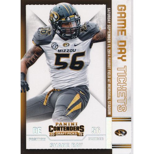 2015 Panini Contenders Draft Picks Game Day Tickets 40 Shane Ray Missouri Tigers