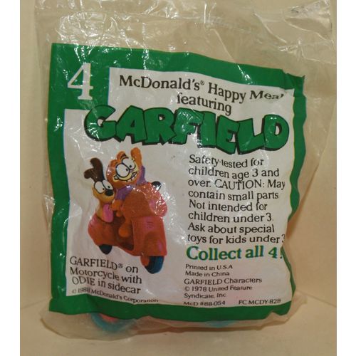 1989 McDonalds Garfield #4 Garfield & Odie's Motorcycle Mint in Package