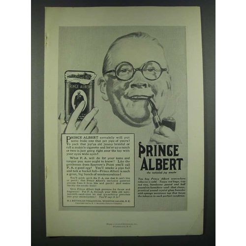 1919 Prince Albert Tobacco Ad - Certainly Will Put Some Frolic Into That Pipe