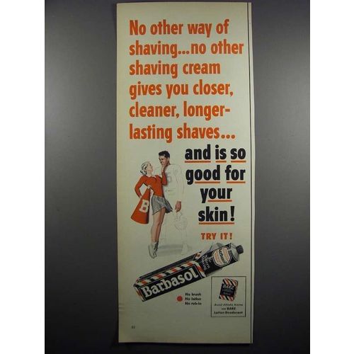 1950 Barbasol Shaving Cream Ad - No Other Way