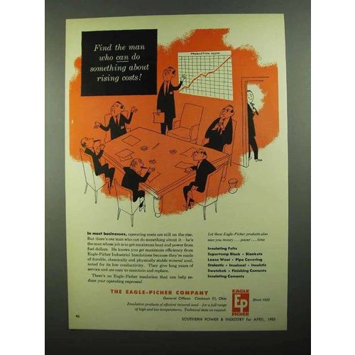 1950 Eagle-Picher Insulation Ad - Rising Costs