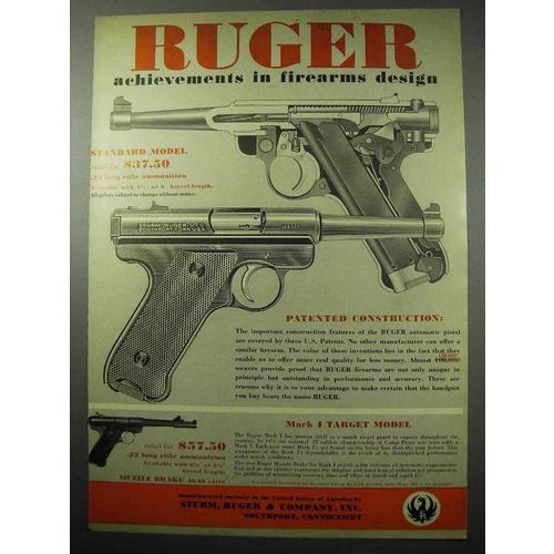 1956 Ruger Standard Model Pistol Ad - Achievements