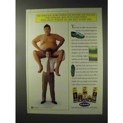 1993 Dr. Scholl's Foot products Ad - Sumo Wrestler