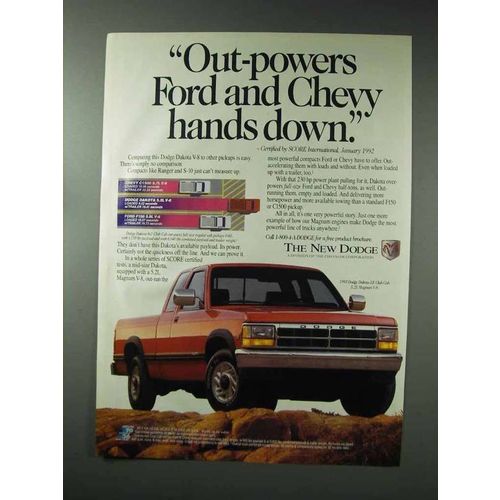 1993 Dodge Dakota LE Club Cab Ad - Out-Powers Ford
