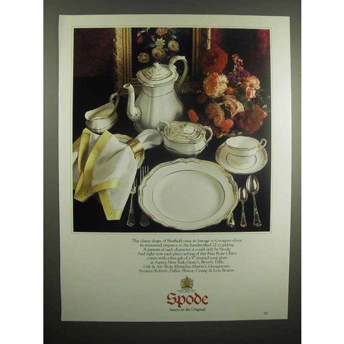 1992 Spode Sheffield China Ad - The Classic Shape