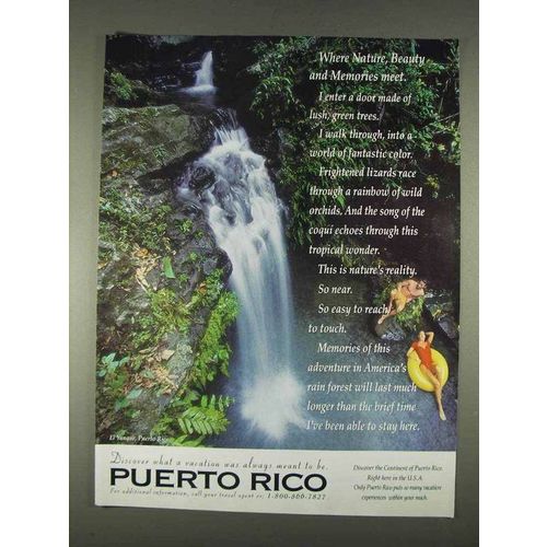 1996 Puerto Rico Tourism Ad - Nature, Beauty