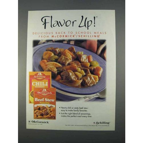1996 McCormick / Schilling Seasoning Ad - Flavor Up!