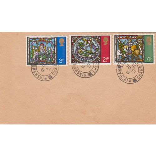 GB 1971 Christmas set FDC Winsham Somerset pm