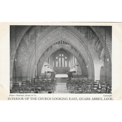Interior Of The Church Looking East Quarry Abbey Isle Of Wight Postcard IOW77451