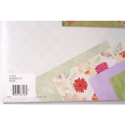 NIB Marcella by Kay 12 x 12 Burgundy Scrapbook Kit, Over 200 Pieces, $49.99