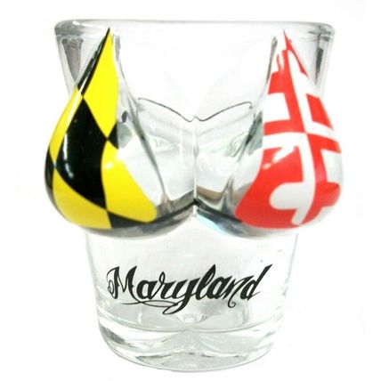 Maryland Flag Bikini Shot Glass