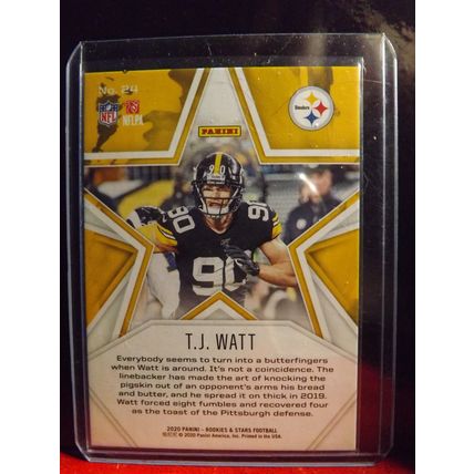 2020 Rookies & Stars T.J. WATT (Pittsburgh Steelers) LONGEVITY #24 46/80