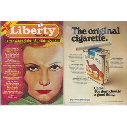 LIBERTY Magazine Summer 1974 50th Anniversary Issue Garbo Hughes Houdini+