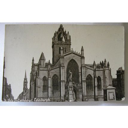 1917 postcard St Giles Cathedral Edinburgh