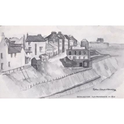 Bridlington In 1860 Victorian Painting Postcard