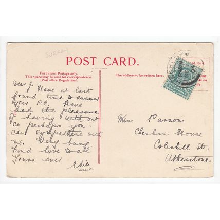 The Rustic Bridge Norbury Topse Postcard 1904 Surrey