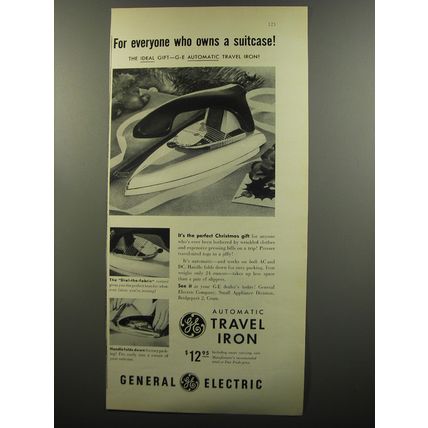 1953 General Electric Automatic Travel Iron Ad - For Everyone who owns