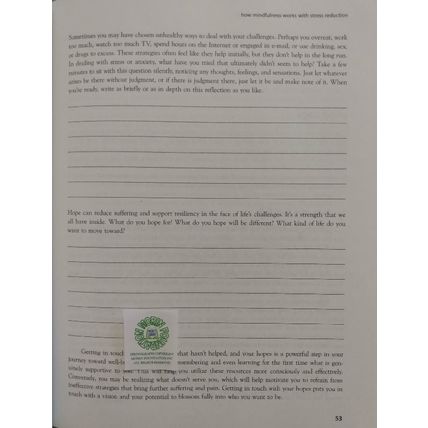 A MINDFULNESS BASED STRESS REDUCTION WORKBOOK + MP3 CD w 21 GUIDED MEDITATIONS