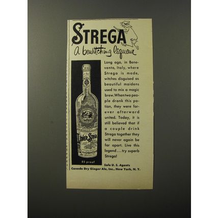 1953 Strega Liqueur Ad - Strega a bewitching liqueur