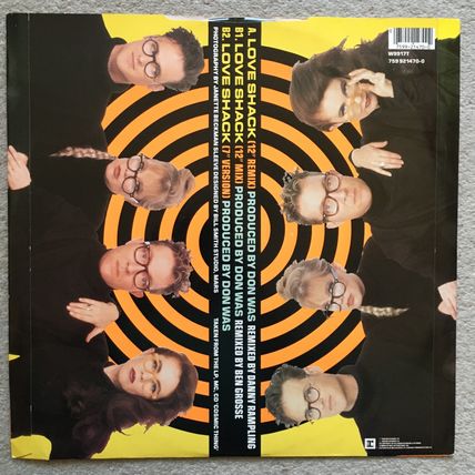 THE B-52'S - LOVE SHACK (UK 1989 12" VINYL SINGLE)