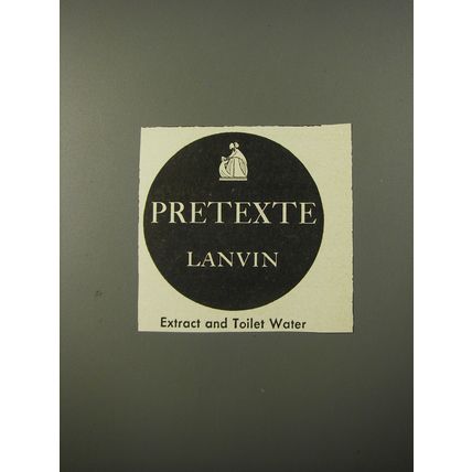 1954 Lanvin Pretexte Extract and Toilet Water Advertisement