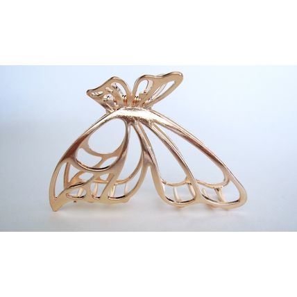 Rose gold silver or dark silver butterfly metal hair claw clip