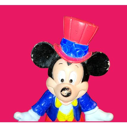 VINTAGE Disney MICKEY MOUSE hard plastic resin 3 1/2" tall stamped EPCOT CENTER