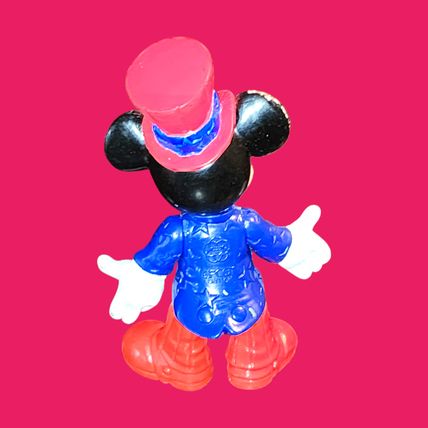 VINTAGE Disney MICKEY MOUSE hard plastic resin 3 1/2" tall stamped EPCOT CENTER