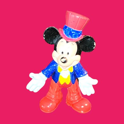 VINTAGE Disney MICKEY MOUSE hard plastic resin 3 1/2" tall stamped EPCOT CENTER