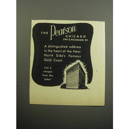 1957 The Pearson Hotel Advertisement - The Pearson Chicago