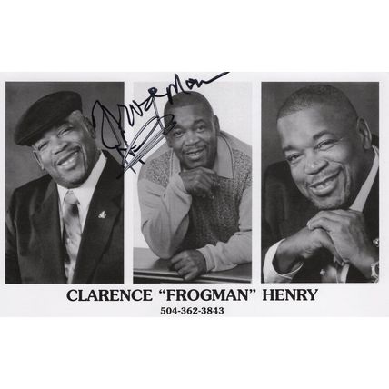 Clarence Frogman Henry American Singer Pianist Hand Signed Photo