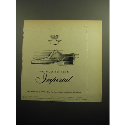 1958 Florsheim Imperial Bromley Shoes Advertisement