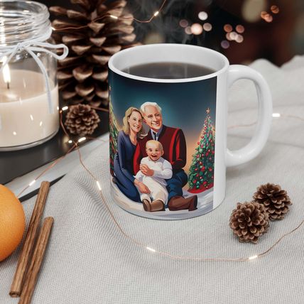 Personalize Parents Baby's First Christmas Ceramic Mug 11oz Design #1 Custom