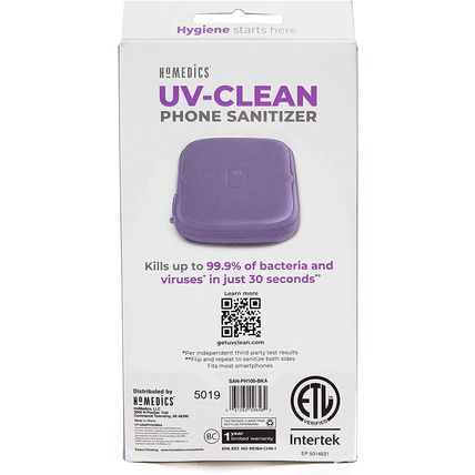 HoMedics UV Sterilizing Box-Kills 99.9% of Bacteria&Viruses(SAN-PH100)PURPLE-NEW