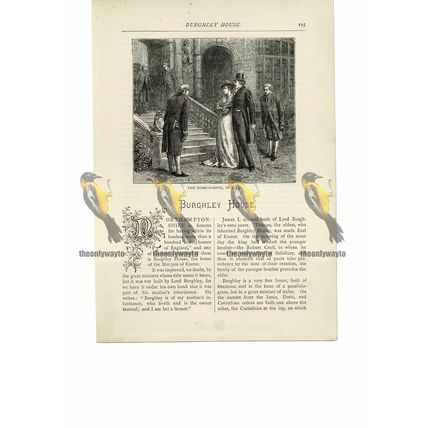 Burghley House, Homecoming 1793, Northants, Book Illustration (Print), 1891