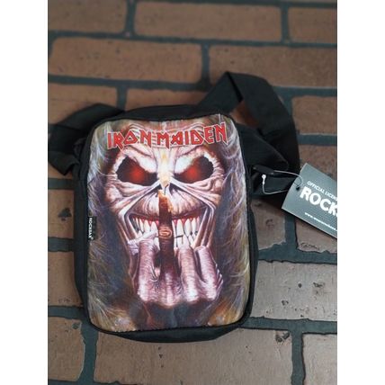 IRON MAIDEN -Middle Finger Rocksax Crossbody Bag~New~