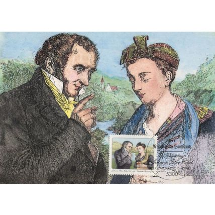 Johann Peter Hebel German Poet Theologian Rare Ltd FDC Postcard